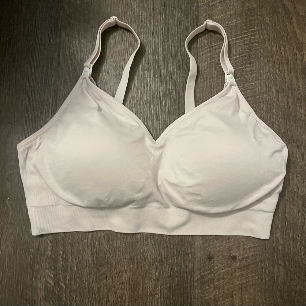 COPY *Reserved* - Auden White Padded Wire-Free Nursing Bra, like-new (large)